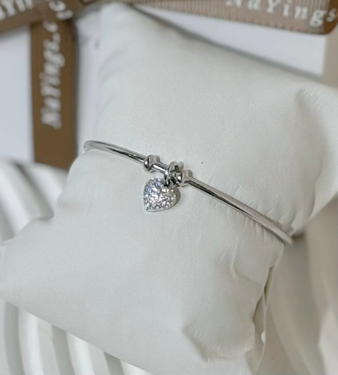 Mini Love Bangle In Silver