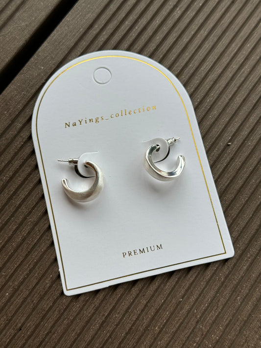 Matte Silver Earrings (Sterling Silver)