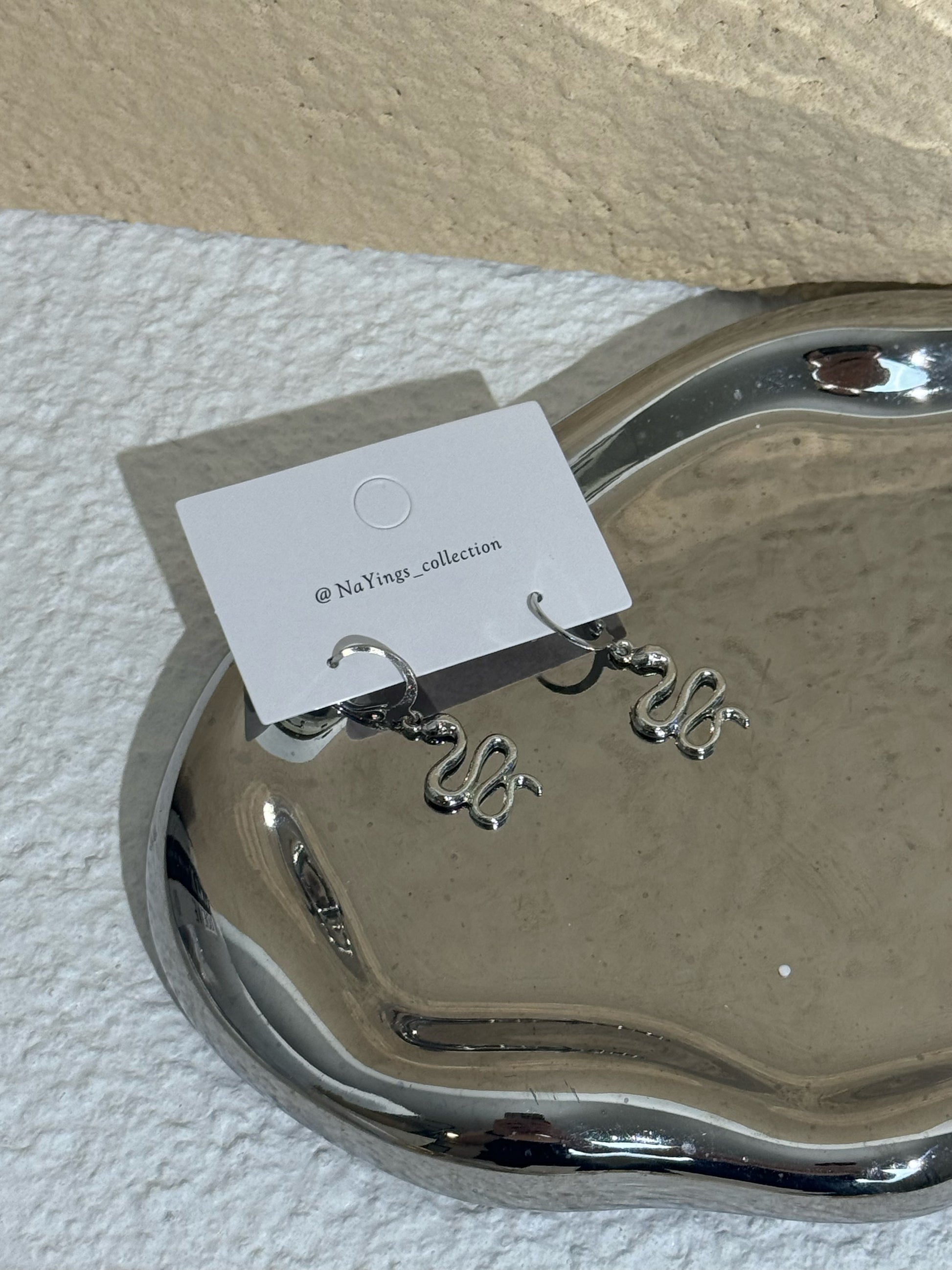 Tiny Silver Snakes Earrings